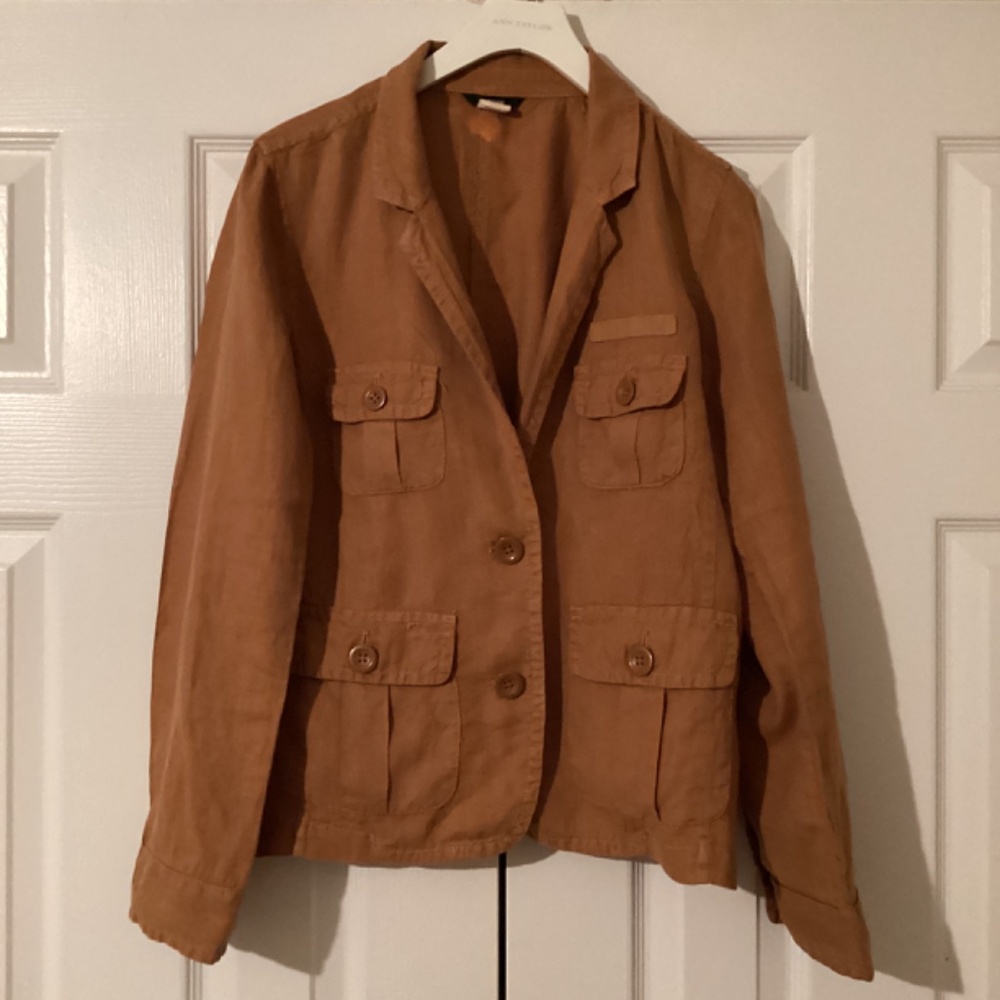 J.Crew Linen Military Blazer
